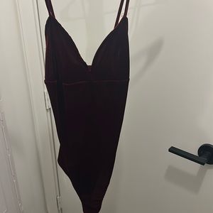 Red velvet bodysuit